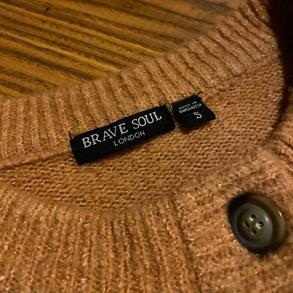 Brave Soul London Small Orange Cardigan - Picture 2 of 3